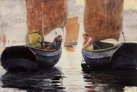 An Afterglow painting, a Winslow Homer paintings reproduction, we never sell An Afterglow poster