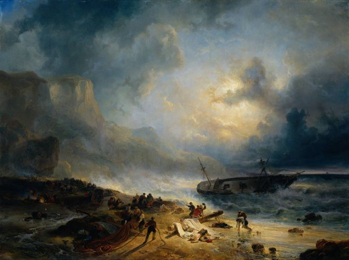 Nuyen Reproductions - Shipwreck on a Rocky Coast