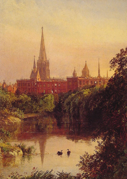 Oil Painting Reproduction of Cropsey- A View in Central Park
