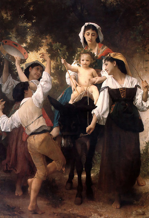 Oil Painting Reproduction of Bouguereau- Promenade