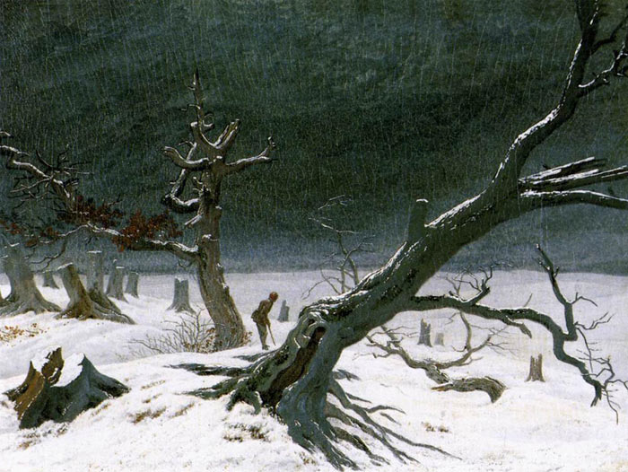 Friedrich Oil Painting Reproduction - Winter Landscape