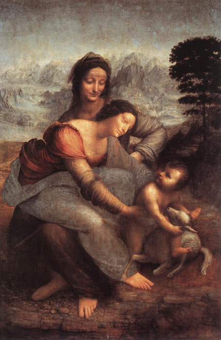 Leonardo da Vinci Oil Painting Reproductions - The Virgin and Child with St Anne