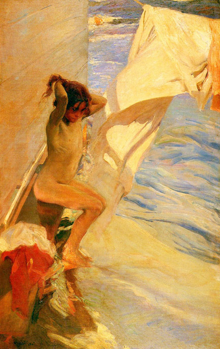 Oil Painting Reproduction of Sorolla y Bastida - Before Bathing