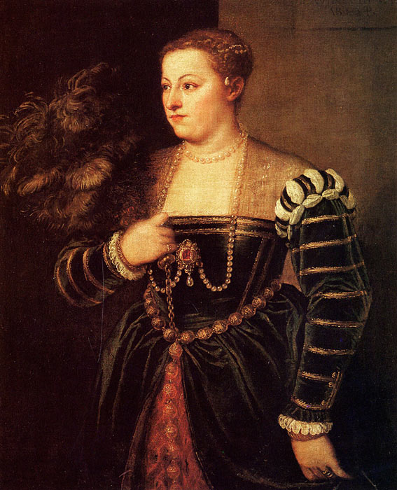 Oil Painting Reproduction of Titian- Titians daughter, Lavinia