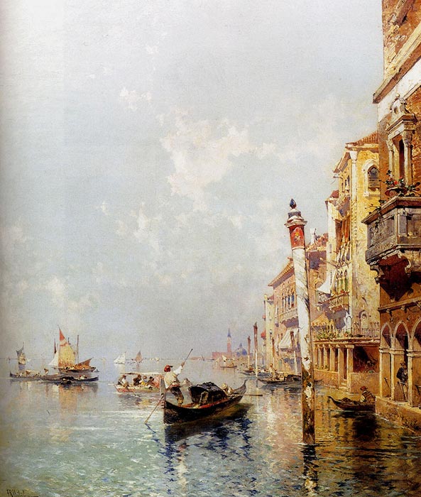 Oil Painting Reproduction of Unterberger- Canale della Giudecca