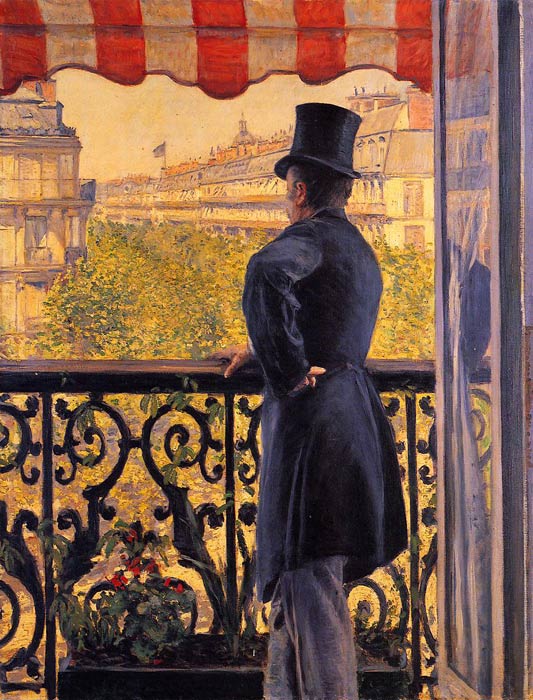 Oil Painting Reproduction of Caillebotte - The Man on the Balcony