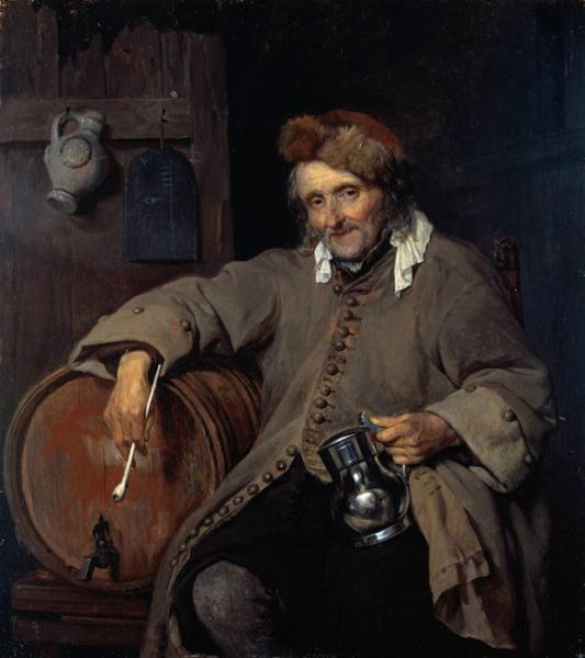 Oil Painting Reproduction of Metsu- The Old Drinker