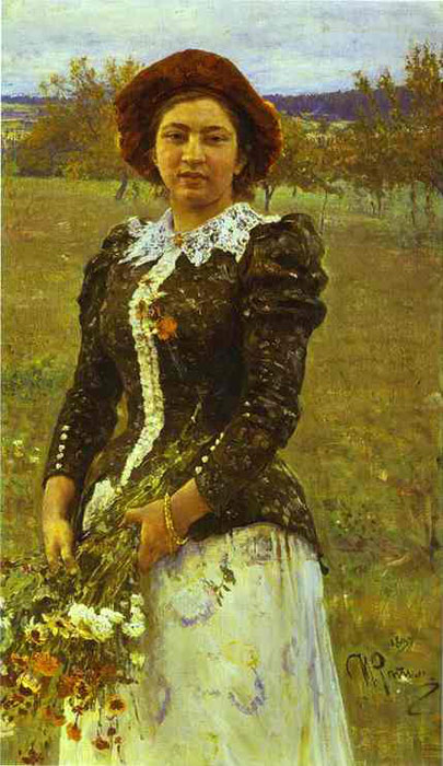 Oil Painting Reproduction of Repin- Portrait of V.I.Repin
