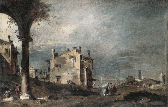 Guardi Reproductions - Capriccio with Venetian Motifs