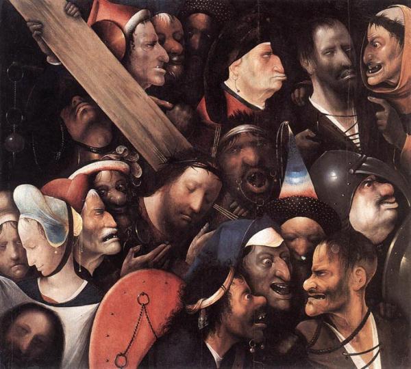 Oil Painting Reproduction of Bosch- Christ Carrying the Cross