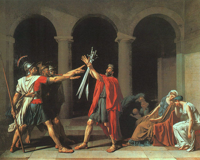 David Oil Painting Reproductions- The Oath of the Horatii