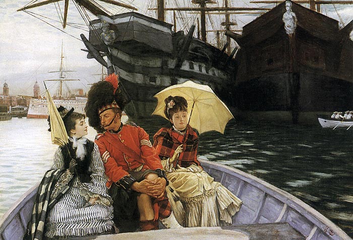 Oil Painting Reproduction of Tissot - Portsmouth Dockyard