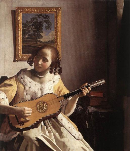 Vermeer Oil Painting Reproductions- The Guitar Player