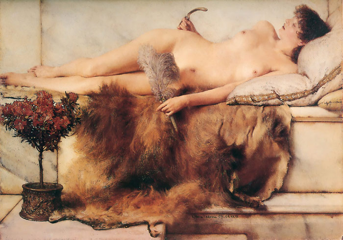 Oil Painting Reproduction of Alma-Tadema - In the Tepidarium