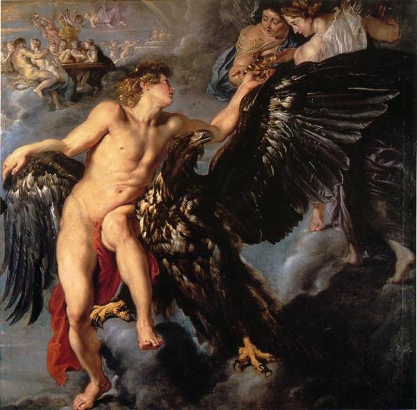 Oil Painting Reproduction of Rubens- Ganymede et L Aigle