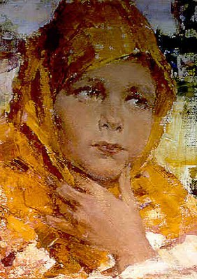 Girl in Orange Shawl