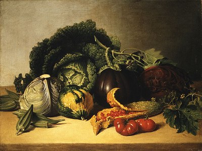 Still Life, Balsam Apple And Vegetables
