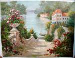 oil paintings of flower gardens Oil Painting Reproductions Garden oil painting