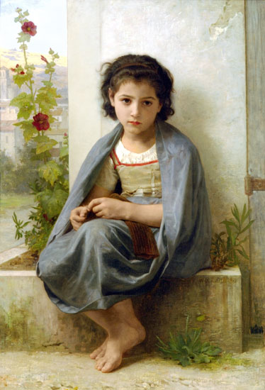The Little Knitter, Bouguereau