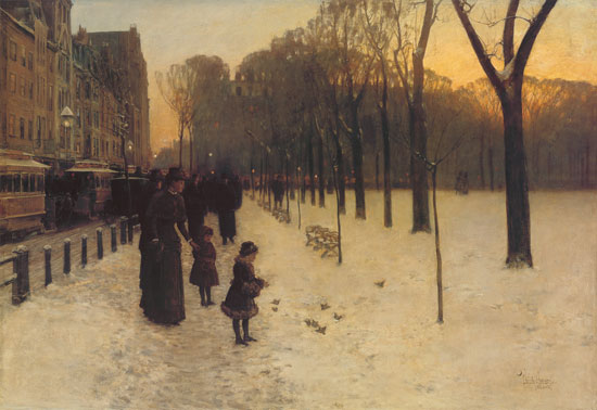 Boston Common at Twilight, Childe Hassam