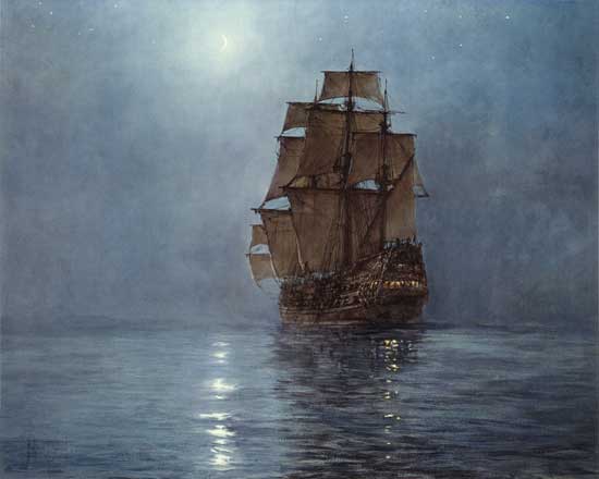 Crescent Moon, Montague Dawson