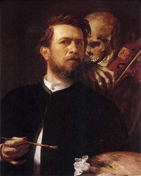 Self Portrait with Death with a Violin, Arnold Böcklin