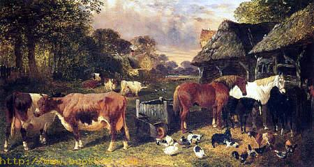 A Farmyard at Sunset