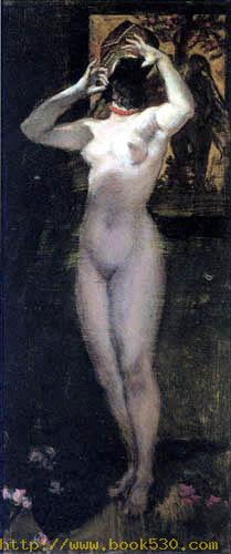 Female act with mask