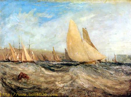 Sketch for East Cowes Castle, The Regatta Beating to Windward