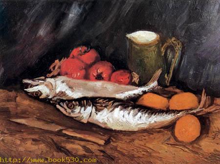 Stillleben mit Makrelen