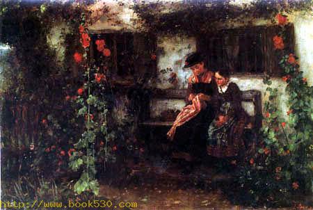 Before the studio of Leibl in Aibling