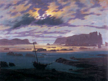 Nordische See im Mondlicht