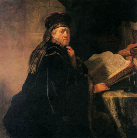 The scholar in the studying room