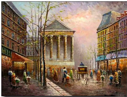 Paris Street oil painting