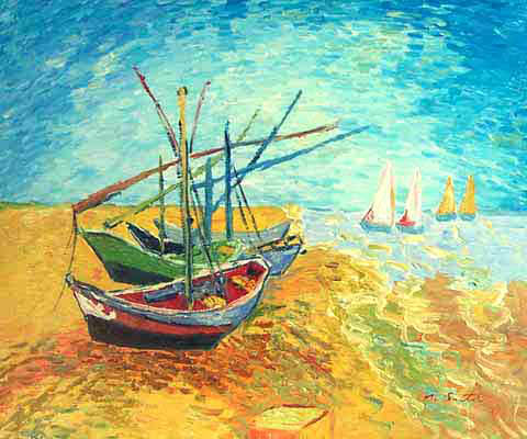 Boats and Ships oil painting