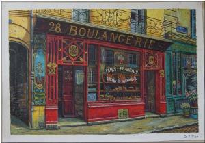 Storefront oil painting