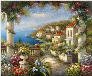 Mediterranean oil painting