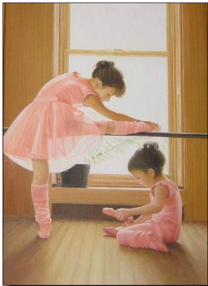 Ballet oil painting