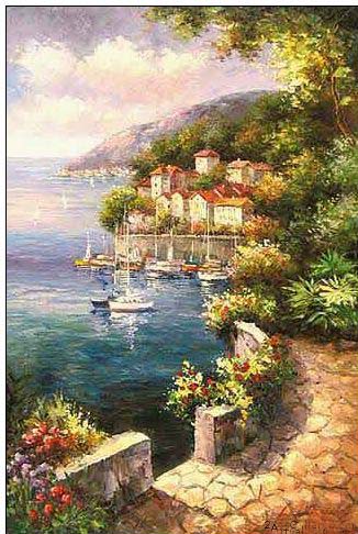 Mediterranean oil painting