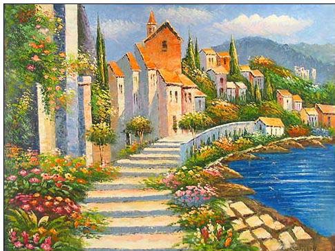 Mediterranean oil painting