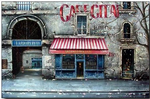 Storefront oil painting