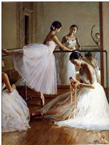 Ballet oil painting