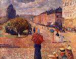 A Spring Day on Karl Johan Street Oil Painting