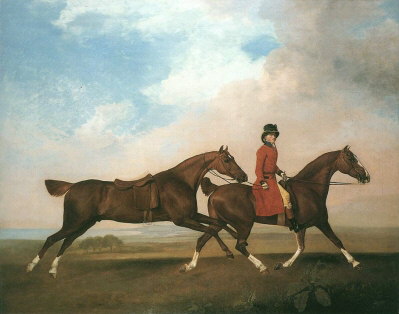 Two Saddle Horses Oil Painting