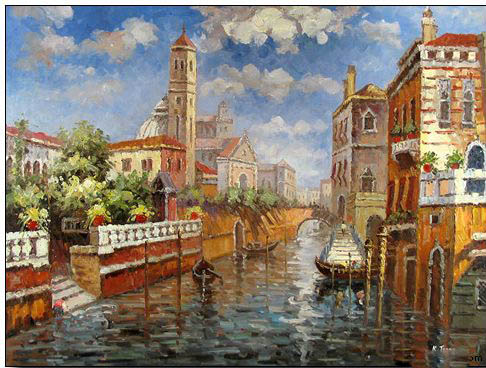Venice oil painting