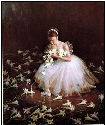 Ballet oil painting