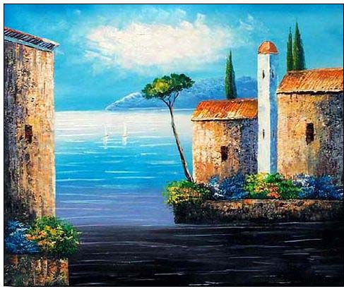 Mediterranean oil painting
