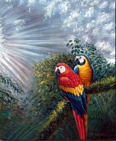 Animal oil painting