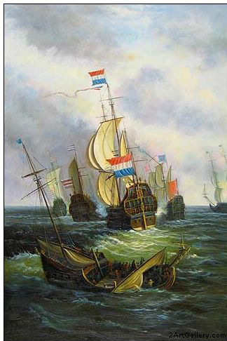 Boats and Ships oil painting