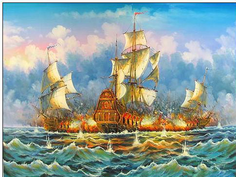 Boats and Ships oil painting